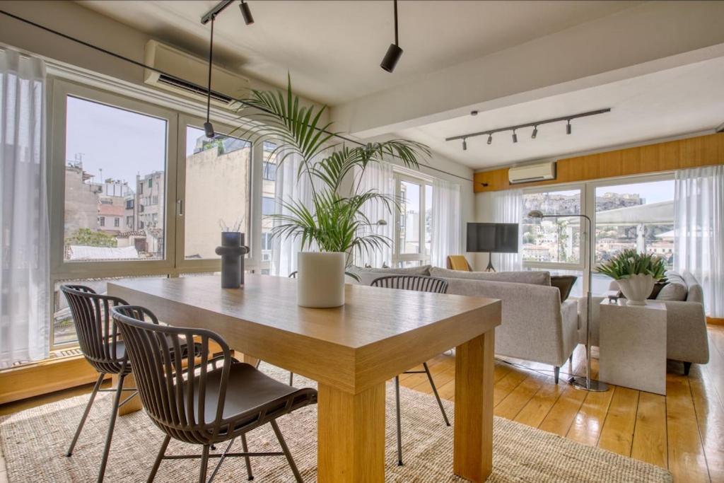 Ferienwohnung Sunny Luxury Loft,Stunning Acropolis View, Jacuzzi Athen Exterior foto