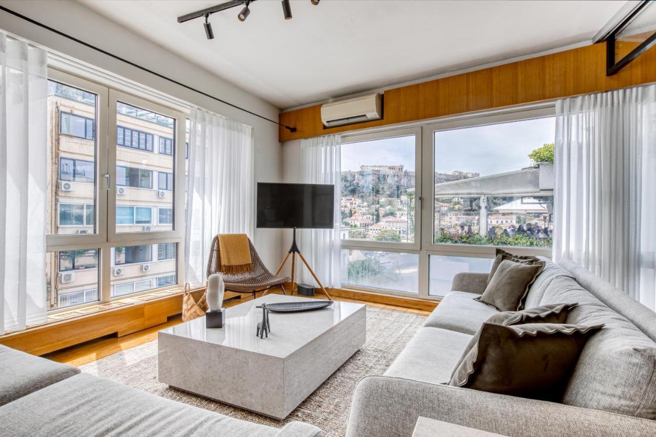 Ferienwohnung Sunny Luxury Loft,Stunning Acropolis View, Jacuzzi Athen Exterior foto