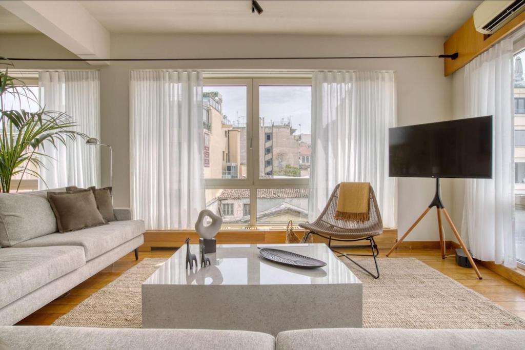 Ferienwohnung Sunny Luxury Loft,Stunning Acropolis View, Jacuzzi Athen Exterior foto